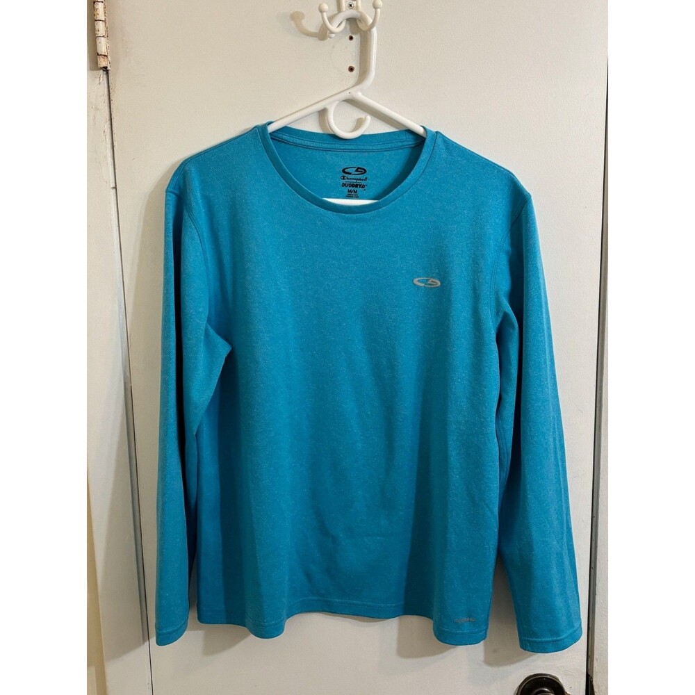 Men's C9 Champion Long Sleeve T-Shirts Medium Blue & Gray - Picture 2 of 8